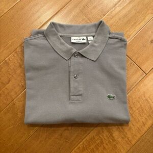 LACOSTE Men’s Classic Fit Gray Cotton Short Sleeve Polo XXL